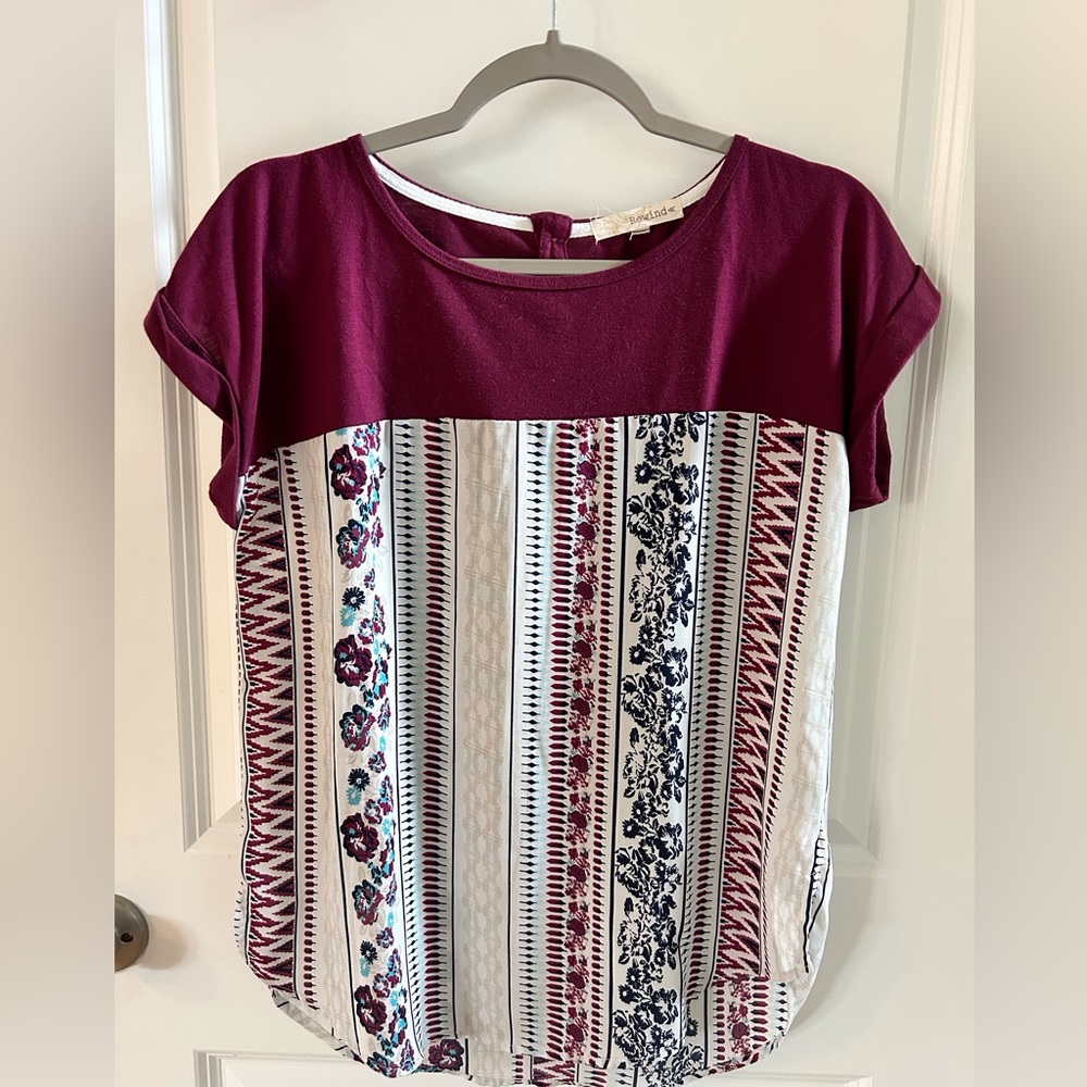 Rewind Maroon Blouse